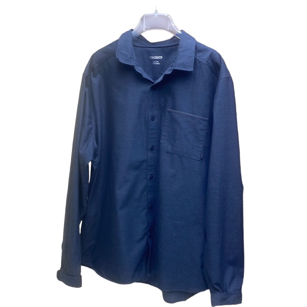 Mens OGIO Long Sleeve Dark Grey Button Down Shirt Size XL